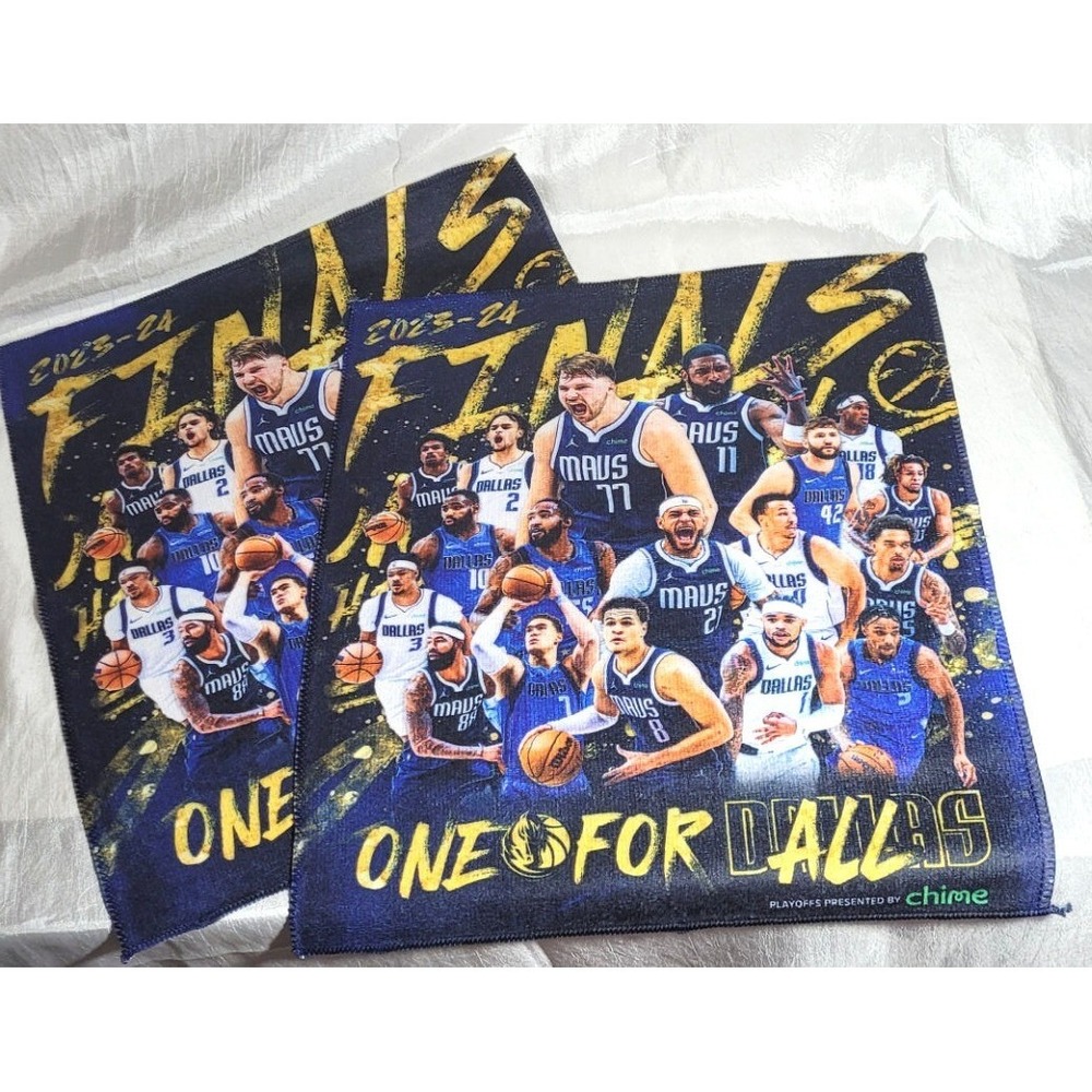 2 Chime Dallas Mavericks 2023-24 Basketball Sports Sideline Towels - 14.5" x 17"